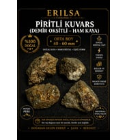 Sertifikalı Doğal Piritli Kuvars Demir Oksitli Kütle Ham Kristal Taş 40-60 mm Orta Boy
