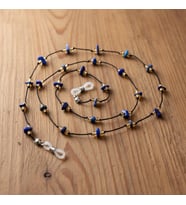Doğal Lapis Lazuli Taşlı Gözlük İpi - Gözlük Askısı