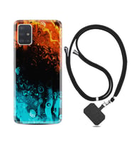 Samsung a71 A72 A73 A7 A9 2018 C7 C9 Kılıf Boyun Askılı Silikon Orange Blue Color 1665