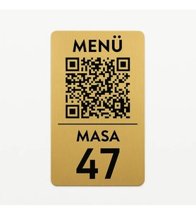 Yapışkanlı Karekod Metal Etiket Kişiselleştirilebilir 10 adet (Gold)