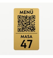 Yapışkanlı Karekod Metal Etiket Kişiselleştirilebilir 10 adet (Gold)