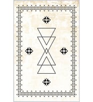 Eliana Home Baskılı, Yıkanabilir Kaymaz Taban Salon Halısı LNA0179-SD1033 100x150 cm (Krem)