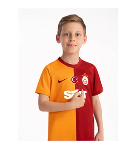 Galatasray Orijinal 23/24 5 Yıldız Parçalı İç Saha Çocuk Forma (Sarı-Kırmızı)