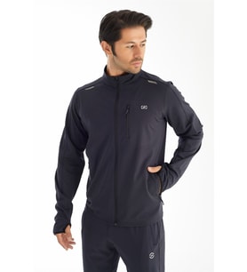 Crozwise Dalgıç Yarım Yaka - Erkek Lacivert Tam Fermuarlı Spor Sweatshirt - 6040-01
