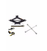 Kriko Cır Cır Kollu 1,5 Ton + Bijon Anahtarı 2li Set (SIYAHBEYAZ-BEYAZ)