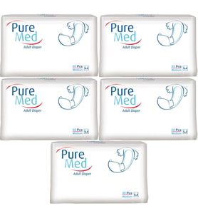 Puremed Yetişkin Bezi Bel Bantlı Tekstil Yüzey M - Orta - Medium 150 Adet (5PK*30)
