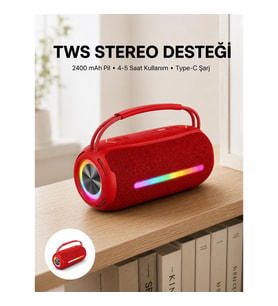 Mey İthalat® Bluetooth Kablosuz Hoparlör – Taşınabilir, Güçlü Ses