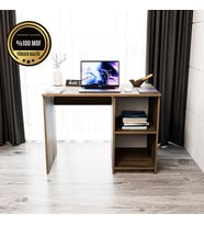 MATİLDA Çalışma masası raflı kapaksız modern tasarım (Ceviz)