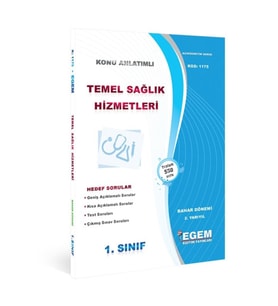 Egem Yayınları AÖF 1. Sınıf Temel Sağlık Hizmetleri Bahar Dönemi 2. Yarıyıl Konu Anlatımlı Soru Bankası (Çok Renkli)