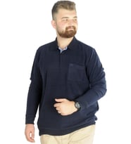 Mode XL Erkek Sweat Polo Cepli Selanik Basic 20441 Lacivert