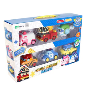 POLI ZR-914 Robocar Poli Gogo Rescue Deluxe 6 Lı Set -