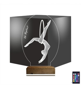 Luvivia Jimnastik Kişiye Özel 3D Lamba - Masa Gece Lambası