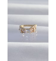 Pirinç Gold Renk Zirkon Taş Kaplama Earcuff Küpe