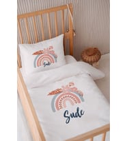 %100 Pamuk Saten Isme Özel 100x150 Bebek Yatak Nevresim Seti