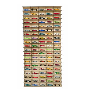 1/64 Hobi Araba Rafı Akçaağaç Dikey 100 Araç (Hotwheels ve Matcbox uyumlu)