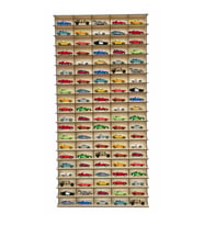 1/64 Hobi Araba Rafı Akçaağaç Dikey 100 Araç (Hotwheels ve Matcbox uyumlu)