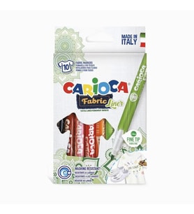 CARIOCA 42909 FABRIC KUMAŞ KALEMİ 10 RENK