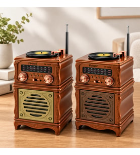 Northcity Retro Radyo Hoparlör AM FM SW Bluetooth USB Type-C Şarjlı