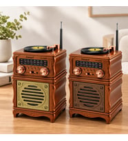 Northcity Retro Radyo Hoparlör AM FM SW Bluetooth USB Type-C Şarjlı