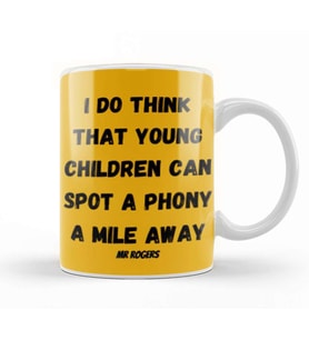 Mr Fred Rogers Quotes   Vintage Retro Style Art Kupa Bardak Porselen