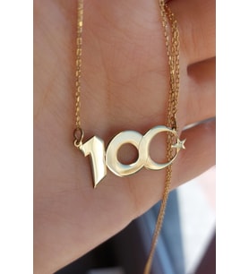 925 Ayar Gümüş 100. Yıl Kolyesi