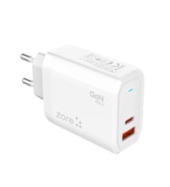 Zore Always-02 GaN Tech Type-C PD4.0 USB-A QC3.0 Hızlı Şarj Özellikli Seyahat Şarj Başlığı 45W (Beyaz)