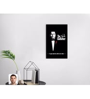 BK Gift Kişiye Özel Godfather Baba Tasarımlı Dekoratif Ahşap Siyah Çerçeveli Tablo-3