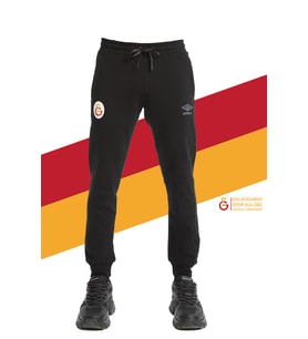 Galatasaray Orijinal Lisanslı Umbro Lastikli Paça Siyah Eşofman Altı TD-0081