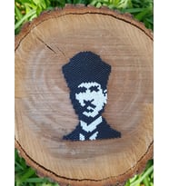 Miyuki Boncuk El Yapımı Atatürk Portresi Broş - Yaka Iğnesi