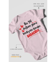 Babaya Özel Kısa Kollu Bebek Body %100 Pamuk