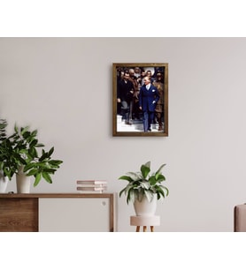BK Home Atatürk Tasarımlı Doğal Masif Ahşap Çerçeveli Tablo 45x65cm-28