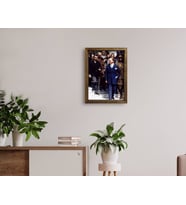 BK Home Atatürk Tasarımlı Doğal Masif Ahşap Çerçeveli Tablo 45x65cm-28