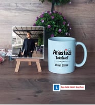 Anestezi Teknikeri Fotoğraflı Dekoratif Taş, Kupa Bardak Beyaz Hediye (Model 1)