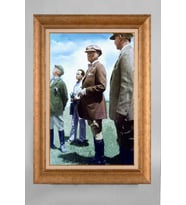 Çerçeveli Paspartulu Atatürk Tablo a425 (Gold)