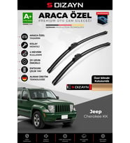 S-Dizayn Jeep Cherokee KK Ön Cam Silecek Seti 2008-2013 Premium Araca Özel 48-48 Cm A+ Kalite