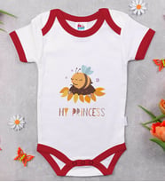 BK Kids My Princess Tasarımlı Kırmızı Bebek Body Zıbın-1