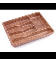 AHŞAP RENK - 5 BÖLMELİ ÇEKMECE İÇİ KAŞIKLIK 36X29CM (5343)