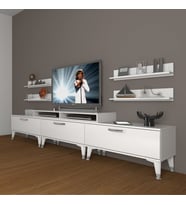 Decoraktiv Ekoflex 270R Slm Silver Tv Ünitesi Tv Sehpası - Parlak Beyaz