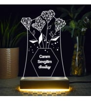 Kadın Sevgiliye Mesajlı 3d Led Lamba