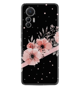 Xiaomi 12 Lite Kılıf Resimli Desenli Baskılı Silikon Flowers Dots 1423