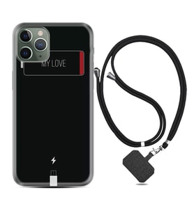 Apple iPhone 11 12 13 14 Pro Max Kılıf Boyun Askılı Silikon My Love 1402