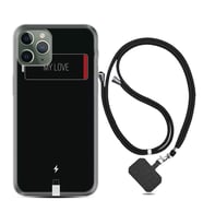 Apple iPhone 11 12 13 14 Pro Max Kılıf Boyun Askılı Silikon My Love 1402