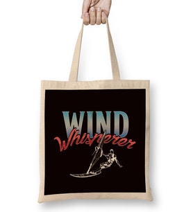 Wind Whisperer Windsurfing Windsurfer Sailboarding Ocean Bez Çanta Uzun Saplı