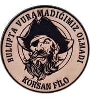 Seyhan Askeri Malzeme Korsan Filo - Deri Peç - Arma - Askeri Patch - Korsan Peç (Bej)