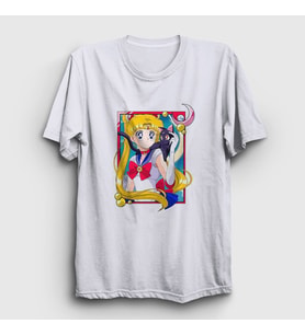 Presmono Unisex Beyaz Serena Usagi Sailor Moon Ay Savaşçısı T-Shirt 487473tt