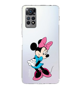 Xiaomi Redmi Note 11 Uyumlu Kamera korumalı Kapak Minnie Mouse Tasarımlı  Şeffaf Kılıf