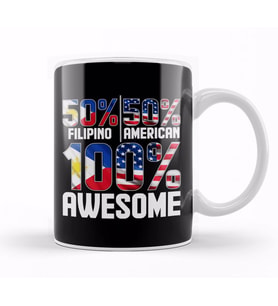50% Chilean 50% American %100 Awesome Immigrant Kupa Bardak Porselen