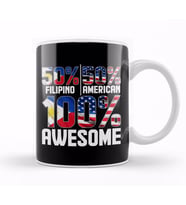 50% Chilean 50% American %100 Awesome Immigrant Kupa Bardak Porselen