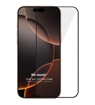 Microsonic Apple iPhone 16 Pro Max Tam Kaplayan Temperli Cam Ekran Koruyucu Siyah
