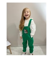 MODAVALS TOM & JERRY NAKIŞLI UNISEX KARDEŞ KOMBİN BAHÇIVAN TULUM & SWEAT SET - YEŞİL